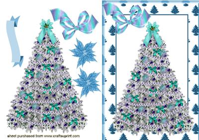 Pretty Christmas Tree in Shades of Blues