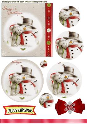 Snowman & Cute Teddy Circle Pyramids