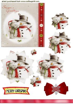 Snowman & Cute Teddy, Star Pyramids
