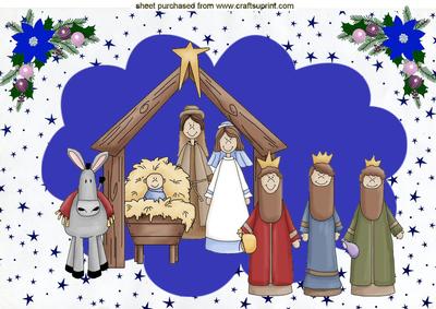 Nativity Scene with the Three Wise Men A4 Topper