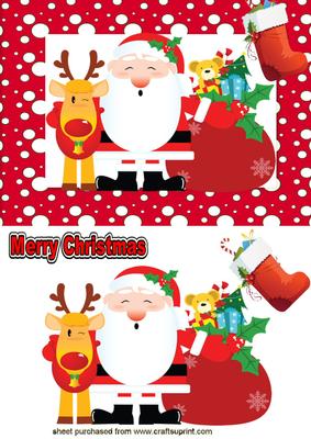 Santa with His Lovely Reindeer
