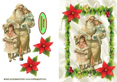 Lovely Vintage Santa, with the Children