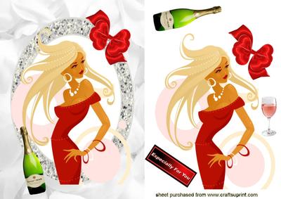 Sassy Lady in Red Dress!