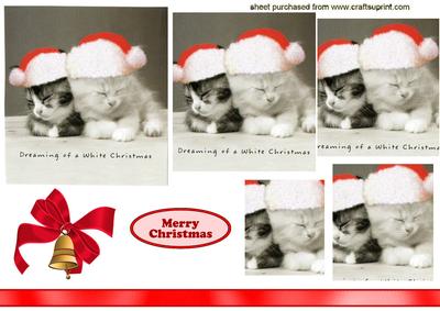 Dreaming of a White Christmas Two Little Kitties, Pyramids