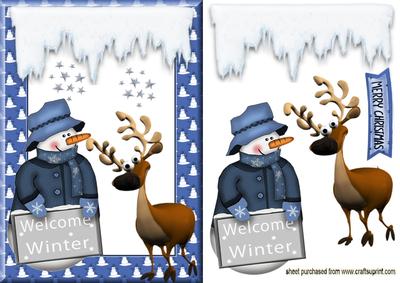 Mind My Nose! Cheeky Little Reindeer, with Snowman