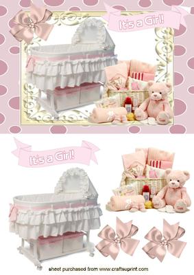 Pink Crib, with Teddy