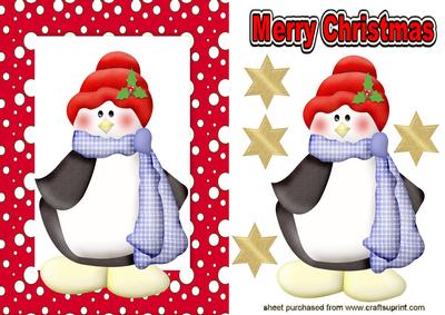 Cute Little Penguin Wrapped Up for Winter