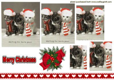 Three Little Kitties Waiting for Santa Paws, Pyramids