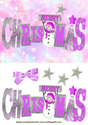 Lovely Christmas Snowman Words