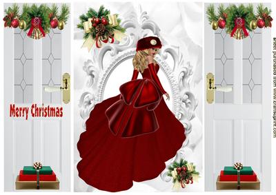 Beautiful Lady in Red Gown, Gatefold