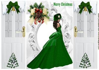 Beautiful Lady in Green Gown, Gatefold