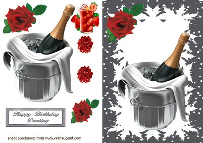Champagne on Ice with Strawberries