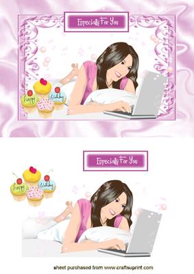 Girls Best Friend, Her Laptop & Yummy Cakes