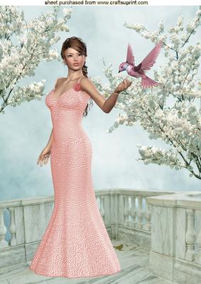Beauty and a Little Bird A4 Topper