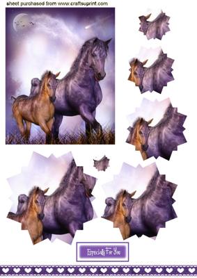 Beautiful Horse & Foal Star Pyramids