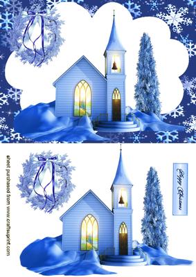 Snow Scene with Church