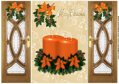 Orange Candle & Holly, Gatefold