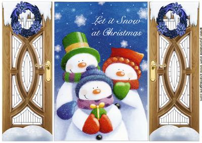 Three Jolly Snowmen Gatefold