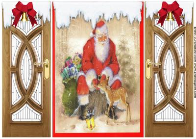 Santa with a Little Reindeer