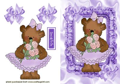 Little Teddy Ballerina in Purple