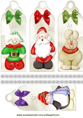 Santa and His Little Friends Bookmarks