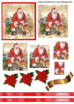 Santa with His Little Reindeer Pyramids