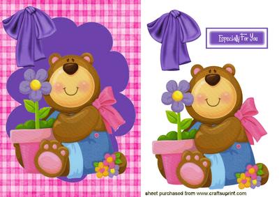Little Teddy with Flowers