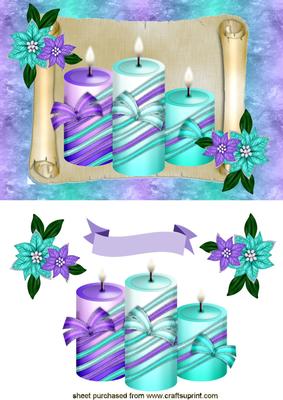 Christmas Rainbow Candles