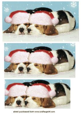 Cute Little Puppies in Santa Hats,pyramids