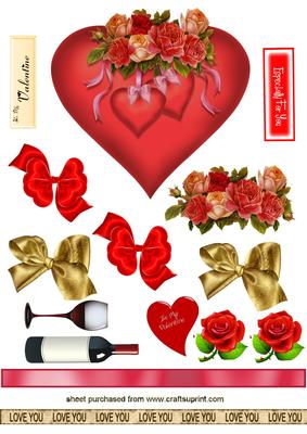 Embelishments for a Valentines Card
