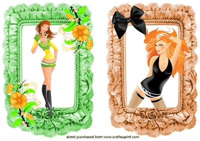 Party Girl Toppers in Frilly Frames