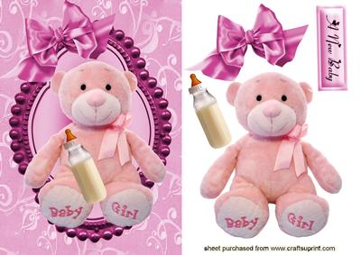 Cuddly Pink Bear, for a Girl