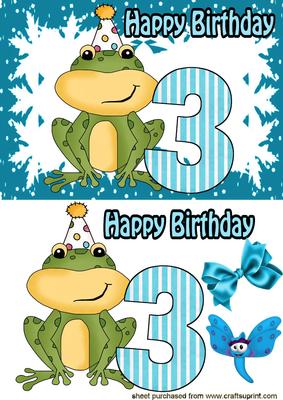 Cute Little Froggie 3rd Birthday