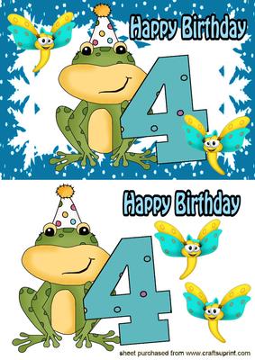 Cute Little Froggie 4th Birthday