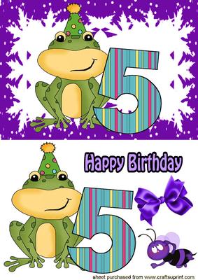 Cute Little Froggie 5th Birthday