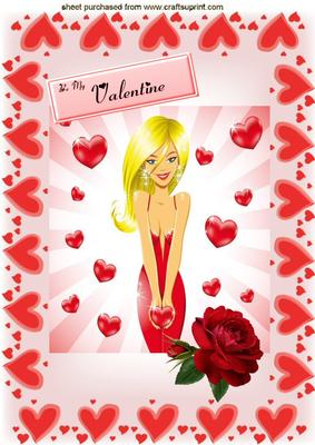 My Sweet Girl Valentine! A4 Topper