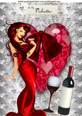 Be My Valentine and Taste Champagne, A4 Topper