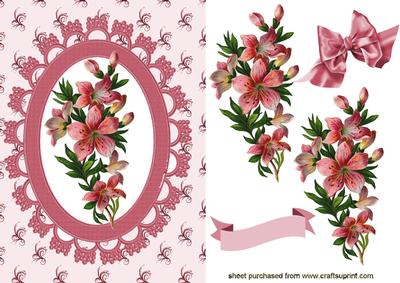 Spray of Pink Flowers