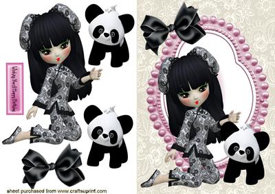 Little Asian Girl with Panda