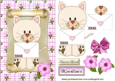 Swak Cute Little Kittie, on a Scroll