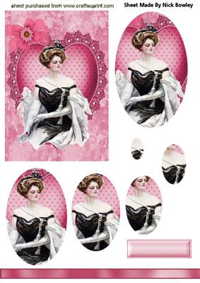 Beautiful Vintage Lady Oval Pyramids