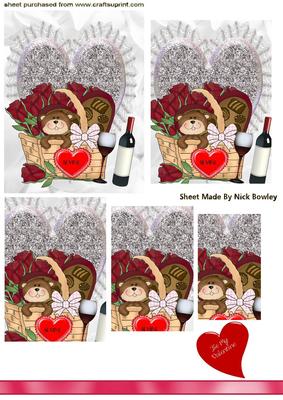 Basket of Roses & Champagne, Pyramids