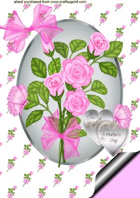 Pink Roses for Mother's Day A4 Topper