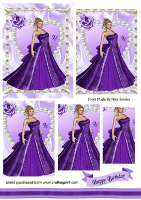 Beautiful Lady in a Purple Gown, Pyramids