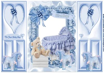 Blue for a Sweet Baby Boy, Gatefold