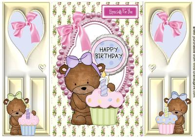 Sweet Little Birthday Bear & Friends, Gatefold