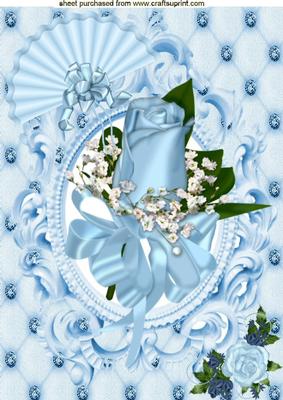 Pretty in Blue, A4 Topper