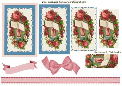 Vintage Roses with Hand, Pyramid