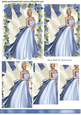 Beautiful Lady with Blue Roses, Pyramids