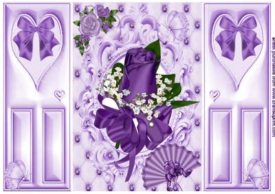 Purple Rose with Butterfly, Gatefold
